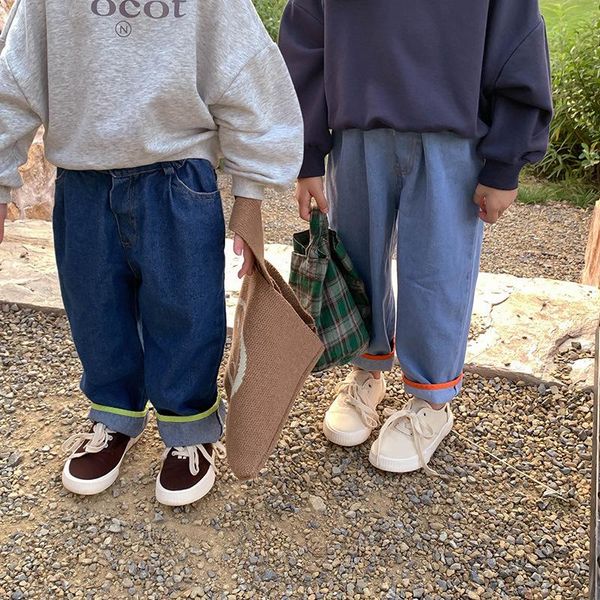 jeans autumn winter boys and girls solid color loose wide leg denim pants trousers children fashion all-match, Blue
jeans autumn winter boys and girls solid color loose wide leg denim pants trousers children fashion all-match, Blue