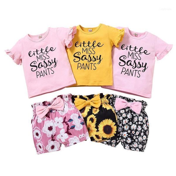 clothing sets summer kids baby girl 2pcs set letter print short sleeve t-shirt+floral bow shorts outfit clothes1, White
clothing sets summer kids baby girl 2pcs set letter print short sleeve t-shirt+floral bow shorts outfit clothes1, White