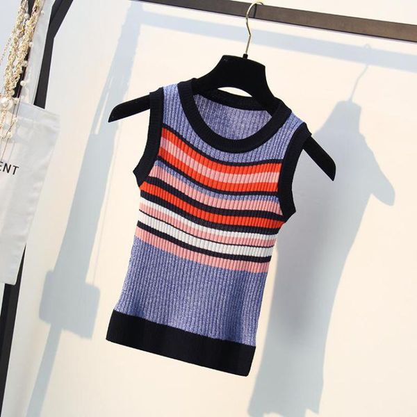 women's sweaters striped sleeveless women knitting stretch slim fit female pullovers o-neck knitwear sueter mujer invierno 2021, White;black
women's sweaters striped sleeveless women knitting stretch slim fit female pullovers o-neck knitwear sueter mujer invierno 2021, White;black