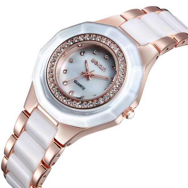weiqin women's ceramic series watch high grade diamond inlaid waterproof quartz 4761, Slivery;brown
weiqin women's ceramic series watch high grade diamond inlaid waterproof quartz 4761, Slivery;brown