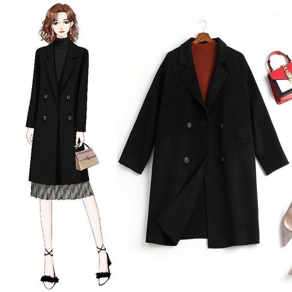 women's wool & blends oversized woolen coat female's 2021 autumn winter black loose long
women's wool & blends oversized woolen coat female's 2021 autumn winter black loose long