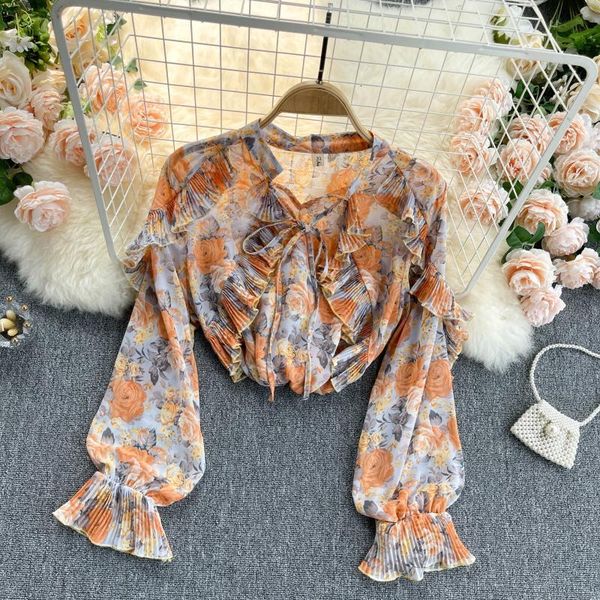 blouses women bohemian floral blouse korean sweet ruffles sleeve chiffon spring casual fashion streetwear blouses, White
blouses women bohemian floral blouse korean sweet ruffles sleeve chiffon spring casual fashion streetwear blouses, White