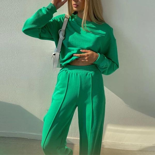 women's two piece pants casual pieces set women tracksuit solid long sleeved pullover sweatshirt sets elastic wide leg pant loose femal, White
women's two piece pants casual pieces set women tracksuit solid long sleeved pullover sweatshirt sets elastic wide leg pant loose femal, White