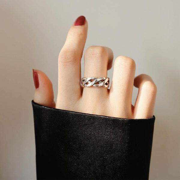 cluster rings rock 100% authentic s925 sterling silver double rows open hollow twisted roped ring fine jewelry women's night club j226, Golden;silver
cluster rings rock 100% authentic s925 sterling silver double rows open hollow twisted roped ring fine jewelry women's night club j226, Golden;silver
