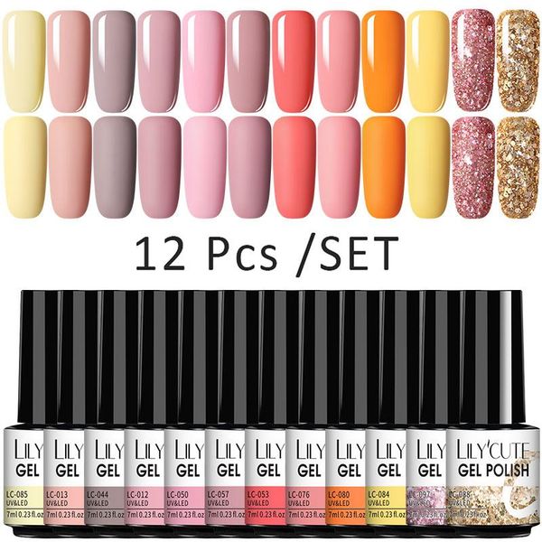 nail art kits lilycute 12pcs gel polish set 136 color glitter semi permanent hybrid varnish base coat soak off uv led
nail art kits lilycute 12pcs gel polish set 136 color glitter semi permanent hybrid varnish base coat soak off uv led