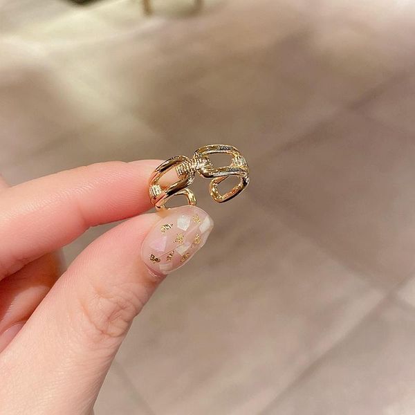 cluster rings exquisite opening design chain linked metal ring for women gold color plated trendy punk party jewelry, Golden;silver
cluster rings exquisite opening design chain linked metal ring for women gold color plated trendy punk party jewelry, Golden;silver
