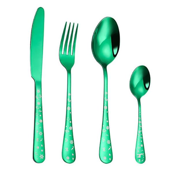 dinnerware sets 4 pcs elegant christmas green stainless steel cutlery knife fork spoon tableware set flatware knives gift
dinnerware sets 4 pcs elegant christmas green stainless steel cutlery knife fork spoon tableware set flatware knives gift