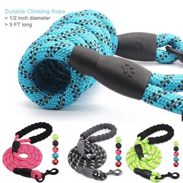 dog collars & leashes 1.5m strong pet leash climbing rope reflective thread night safe padded handle nylon running for small large dogs
dog collars & leashes 1.5m strong pet leash climbing rope reflective thread night safe padded handle nylon running for small large dogs