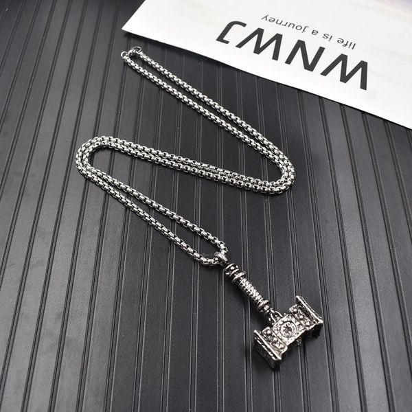 pendant necklaces necklace titanium steel male hammer hip hop decoration must-have for trendy men, Silver
pendant necklaces necklace titanium steel male hammer hip hop decoration must-have for trendy men, Silver