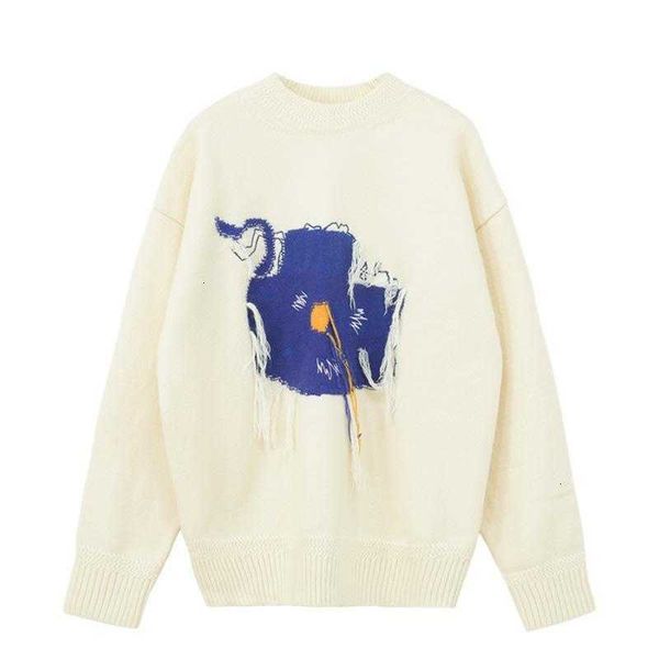 women's sweaters cute casual ladies winter sweater niche graffiti hook line knitted o-neck long sleeve trend pullover brand clothes ego, White;black
women's sweaters cute casual ladies winter sweater niche graffiti hook line knitted o-neck long sleeve trend pullover brand clothes ego, White;black