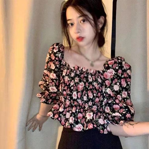 women's blouses & shirts women off shoulder chiffon pleated floral printed cute summer puff sleeve blouse, White
women's blouses & shirts women off shoulder chiffon pleated floral printed cute summer puff sleeve blouse, White