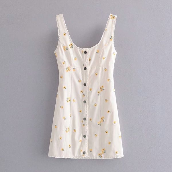 vintage sweet floral button-up mini dress women fashion square collar straps dresses casual girls chic outfits 210520, Black;gray
vintage sweet floral button-up mini dress women fashion square collar straps dresses casual girls chic outfits 210520, Black;gray