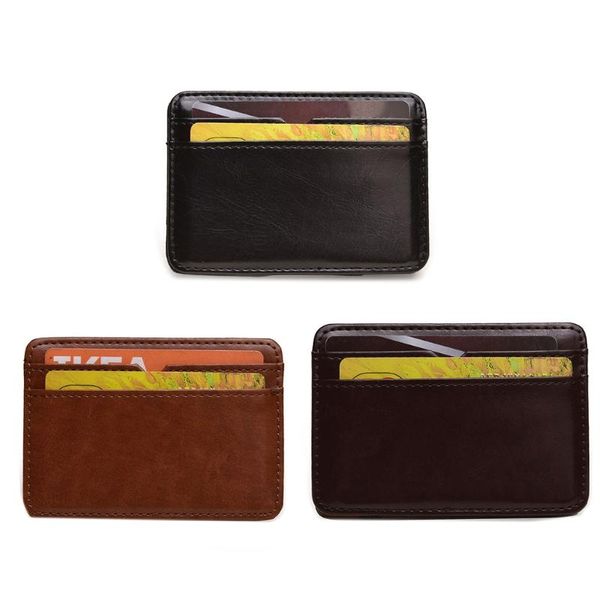 card holders 63hc pu leather slim pocket wallet magic money case holder coin purse organizer, Brown;gray
card holders 63hc pu leather slim pocket wallet magic money case holder coin purse organizer, Brown;gray