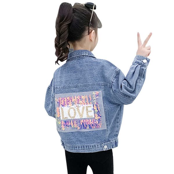 girls denim jeans sequin coat for letter kids spring autumn clothes 6 8 10 12 14 210528, Blue;gray
girls denim jeans sequin coat for letter kids spring autumn clothes 6 8 10 12 14 210528, Blue;gray