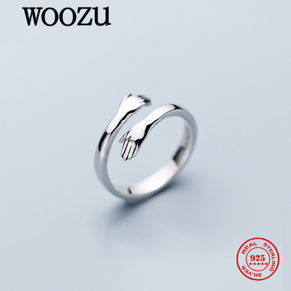 cluster rings woozu ins genuine 925 sterling silver sweet love hug opening finger ring for women girls wedding couple romantic jewelry gift, Golden;silver
cluster rings woozu ins genuine 925 sterling silver sweet love hug opening finger ring for women girls wedding couple romantic jewelry gift, Golden;silver