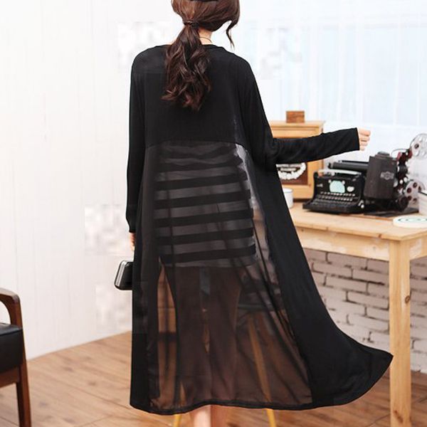 spring summer thin solid coat shawl chiffon patchwork long women's sunscreen air conditioning shirt full cardigan 210421, White
spring summer thin solid coat shawl chiffon patchwork long women's sunscreen air conditioning shirt full cardigan 210421, White