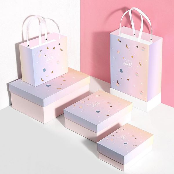 gift wrap dreamy pink bronzing stars moon gradient holiday underwear perfume scarf lipstick rectangular paper box bag
gift wrap dreamy pink bronzing stars moon gradient holiday underwear perfume scarf lipstick rectangular paper box bag