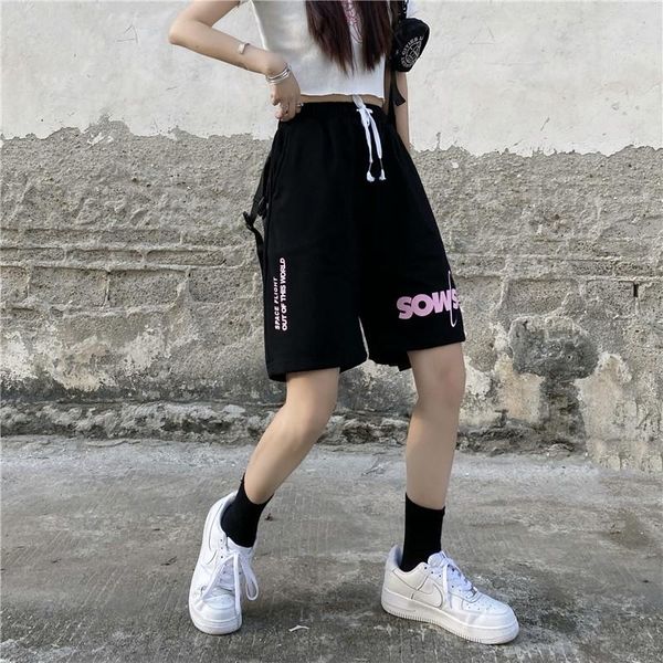 women's shorts jogging summer sports casual harajuku five-point pocket elastic waist loose straight streetwear men women, White;black
women's shorts jogging summer sports casual harajuku five-point pocket elastic waist loose straight streetwear men women, White;black