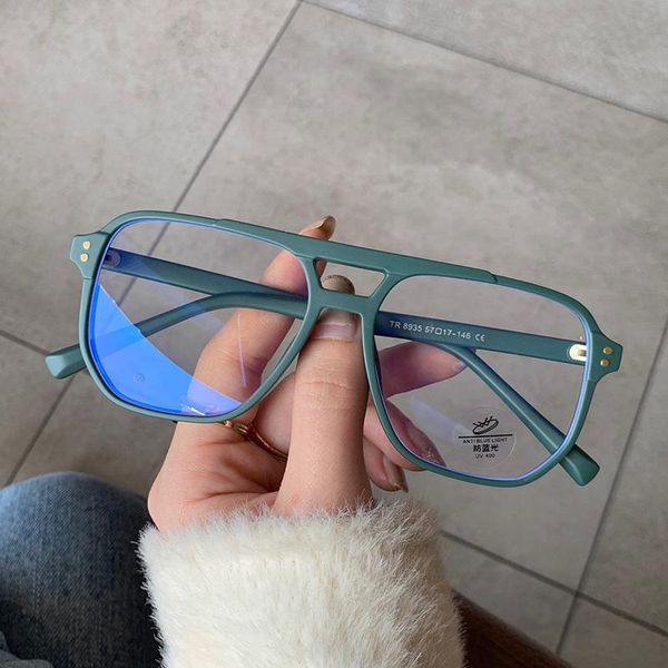 so&ei fashion square double bridges tr90 women glasses frame clear anti-blu-ray eyewear retro men optical computer goggles sunglasses frames, Black
so&ei fashion square double bridges tr90 women glasses frame clear anti-blu-ray eyewear retro men optical computer goggles sunglasses frames, Black