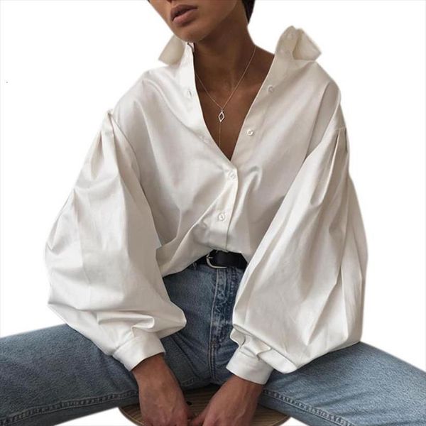 casual vintage white women shirt lantern sleeve plus size loose button cotton office ladies blusas
casual vintage white women shirt lantern sleeve plus size loose button cotton office ladies blusas