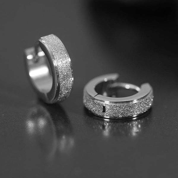hoop & huggie anti-allergic matte stainless steel buckle earring tide earrings for men women gifts, Golden;silver
hoop & huggie anti-allergic matte stainless steel buckle earring tide earrings for men women gifts, Golden;silver