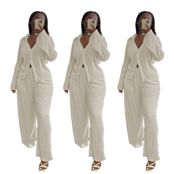 women's two piece pants 2021 autumn loose urban casual temperament elegant corduroy solid color trousers long sleeve two-piece suit, White
women's two piece pants 2021 autumn loose urban casual temperament elegant corduroy solid color trousers long sleeve two-piece suit, White