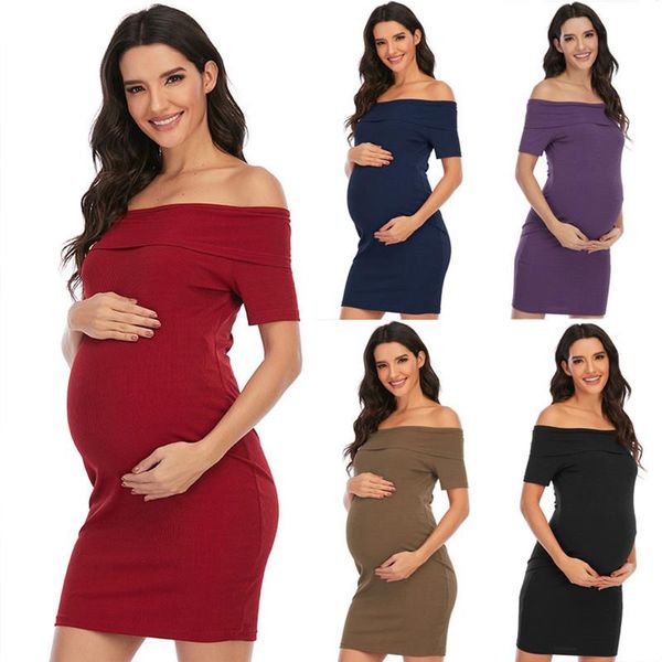 maternity dresses fashion mother breastfeeding clothes pregnant women clothing solid shoulderless pregnancy dress size s-2xl, White
maternity dresses fashion mother breastfeeding clothes pregnant women clothing solid shoulderless pregnancy dress size s-2xl, White