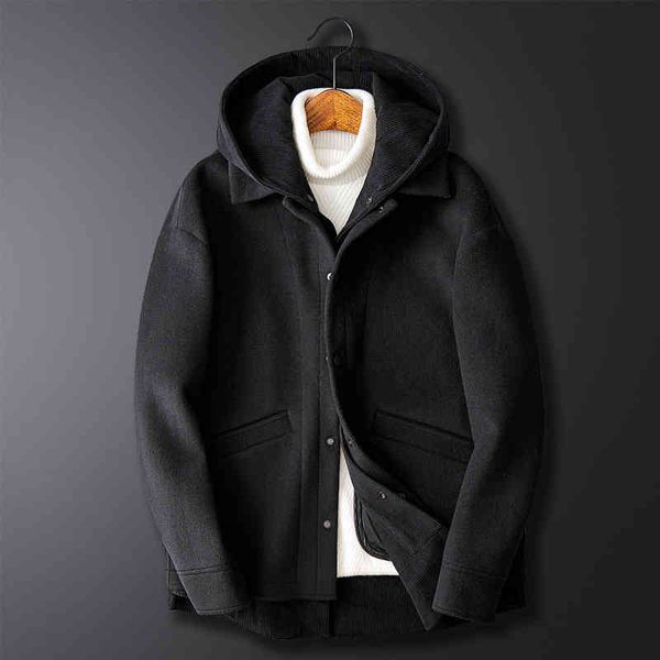 Men's Wool & Blends 20021 winter men's double-sided tweed hooded fake two-piece coat men 2YYN, Black
Men's Wool & Blends 20021 winter men's double-sided tweed hooded fake two-piece coat men 2YYN, Black