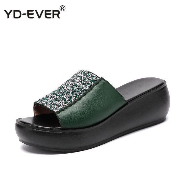 slippers woman platform flip flops summer women genuine leather slipper high heel shoes wedges, Black
slippers woman platform flip flops summer women genuine leather slipper high heel shoes wedges, Black