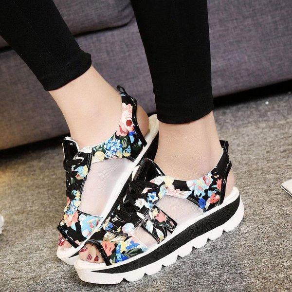 sandals women's summer waterproof platform students cake sandal fish mouth flower casual shoes, Black
sandals women's summer waterproof platform students cake sandal fish mouth flower casual shoes, Black