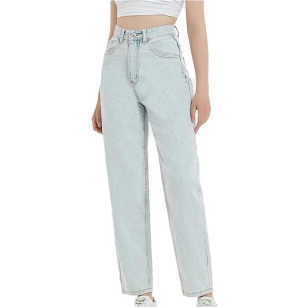 women's jeans fashion cotton casual trousers solid pocket ladies loose pants, Blue 
women's jeans fashion cotton casual trousers solid pocket ladies loose pants, Blue