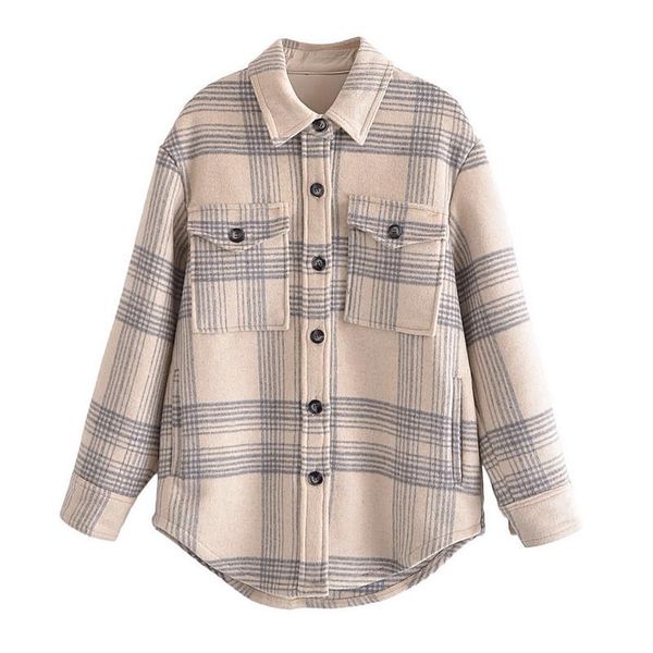 women's wool & blends catonatoz 2561 women autumn winter vintage loose blend plaid woolen shirt jacket coat warm casual fashion elegant, Black
women's wool & blends catonatoz 2561 women autumn winter vintage loose blend plaid woolen shirt jacket coat warm casual fashion elegant, Black