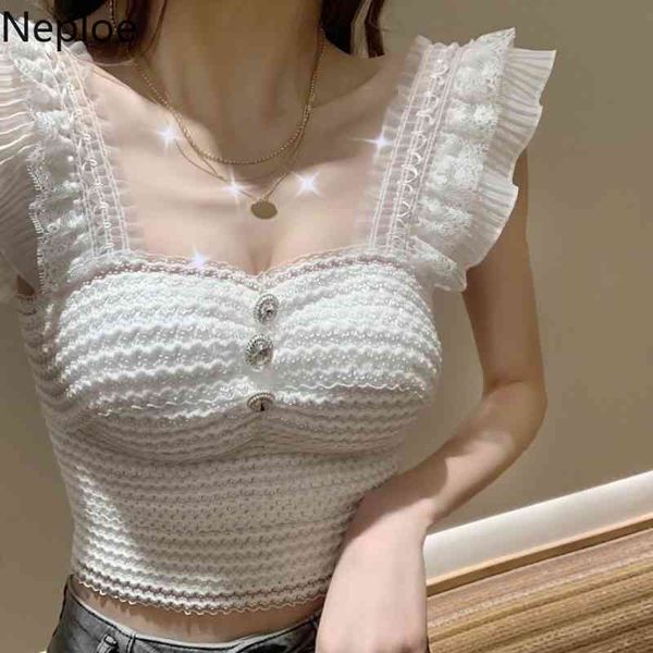 neploe white crop female blusas mujer de moda verano ruffles temperament korean chic tank slim lady camis 95371 210422
neploe white crop female blusas mujer de moda verano ruffles temperament korean chic tank slim lady camis 95371 210422