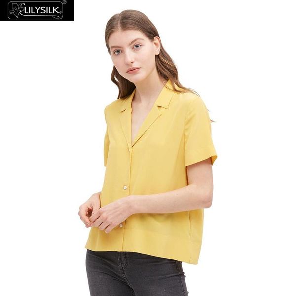 women's blouses & shirts lilysilk silk shirt blouse women v neck half-sleeve notch ladies, White
women's blouses & shirts lilysilk silk shirt blouse women v neck half-sleeve notch ladies, White