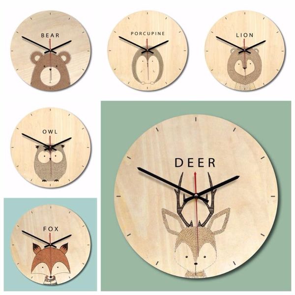 wall clocks carttoon animal wooden clock round vintage diy living room home decor digital circular quartz watch self assembly 1pc
wall clocks carttoon animal wooden clock round vintage diy living room home decor digital circular quartz watch self assembly 1pc