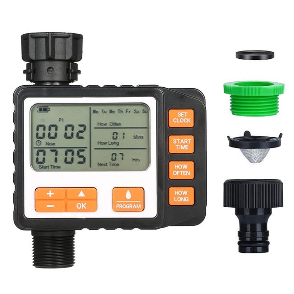 separate programs water timer auto and manual mode hose sprinkler single valve faucet digital watering equipments
separate programs water timer auto and manual mode hose sprinkler single valve faucet digital watering equipments