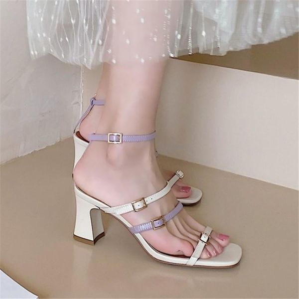 korean mixed color genuine leather sandals for women strange high heels 2021 summer shoes narrow band party work office, Black
korean mixed color genuine leather sandals for women strange high heels 2021 summer shoes narrow band party work office, Black