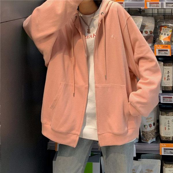 women's hoodies & sweatshirts spring women loose thin jacket korean fashion hooded college leisure solid outwear pull femme, Black
women's hoodies & sweatshirts spring women loose thin jacket korean fashion hooded college leisure solid outwear pull femme, Black