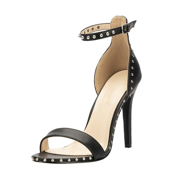 sandals women's high heels summer thin heel pu leather rivet peep toe party shoes elegant versatile temperament lady shoe, Black
sandals women's high heels summer thin heel pu leather rivet peep toe party shoes elegant versatile temperament lady shoe, Black