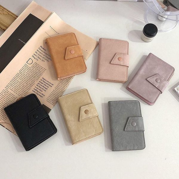 card holders retro bag for women luxury simple exquisite big capacity solid color wallet lovely delicate fashion, Brown;gray
card holders retro bag for women luxury simple exquisite big capacity solid color wallet lovely delicate fashion, Brown;gray