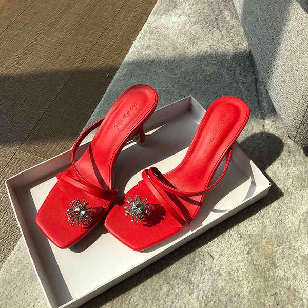 slippers rhinestone women narrow band clip toe slides slip on fashion sandals red shoes woman thin high heels 910y, Black
slippers rhinestone women narrow band clip toe slides slip on fashion sandals red shoes woman thin high heels 910y, Black