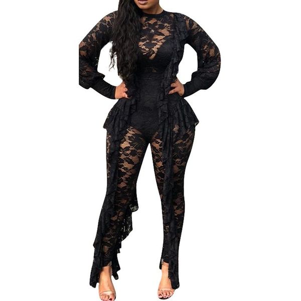 women's jumpsuits & rompers woman lace black one piece see through tassel party jumpsuit sheer catsuits overalls female, Black;white
women's jumpsuits & rompers woman lace black one piece see through tassel party jumpsuit sheer catsuits overalls female, Black;white