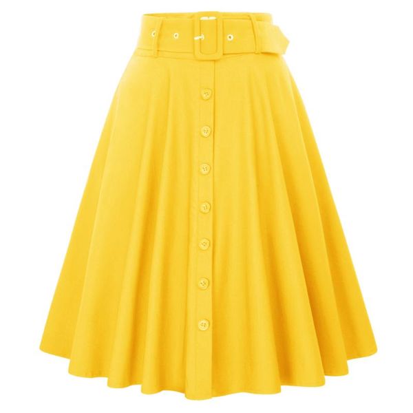 skirts women's solid color buttons flared a-line skirt with belt & pockets fashion girl school casual knee swing faldas, Black
skirts women's solid color buttons flared a-line skirt with belt & pockets fashion girl school casual knee swing faldas, Black