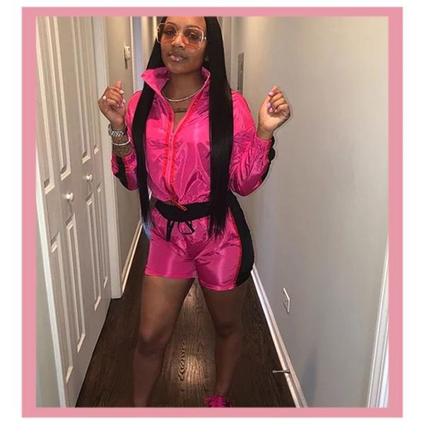 pink zipper crop biker shorts two piece sets summer tracksuit casual women clothing suits female solid plus size outfits dress, White
pink zipper crop biker shorts two piece sets summer tracksuit casual women clothing suits female solid plus size outfits dress, White