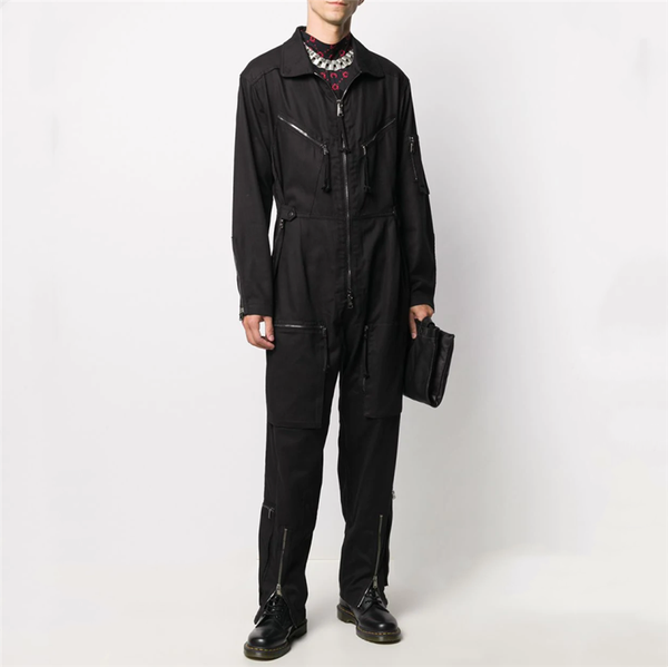 men's pants jumpsuit european and american spring autumn leisure suit trend sports youth slim fit ove, Black
men's pants jumpsuit european and american spring autumn leisure suit trend sports youth slim fit ove, Black