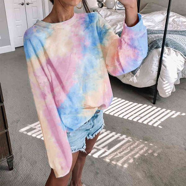 sweatshirt women autumn winter long sleeve o neck tie-dye full casual sweater t-shirt women's clothes sweatshirt 210514, Black
sweatshirt women autumn winter long sleeve o neck tie-dye full casual sweater t-shirt women's clothes sweatshirt 210514, Black