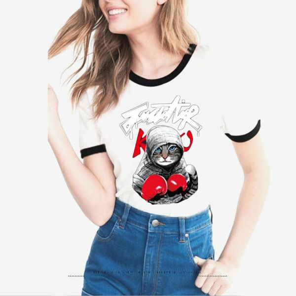 fashion t-shirts 3d animal print personalized boxing cat new women's short sleeve, White
fashion t-shirts 3d animal print personalized boxing cat new women's short sleeve, White