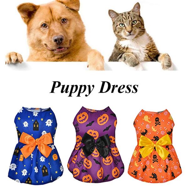 dog apparel cotton pet clothes halloween print skirt orange/blue/purple cute bow princess style sweet dress
dog apparel cotton pet clothes halloween print skirt orange/blue/purple cute bow princess style sweet dress