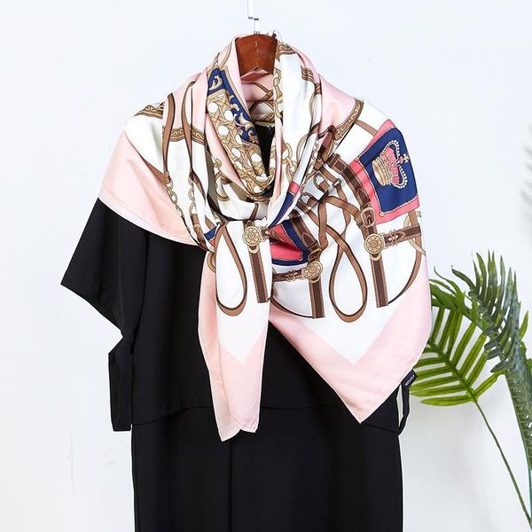 scarves women silk-satin scarf female print crown wheel printing 130cm square for ladies luxury bandana hijab shawl wraps girl, Blue;gray
scarves women silk-satin scarf female print crown wheel printing 130cm square for ladies luxury bandana hijab shawl wraps girl, Blue;gray