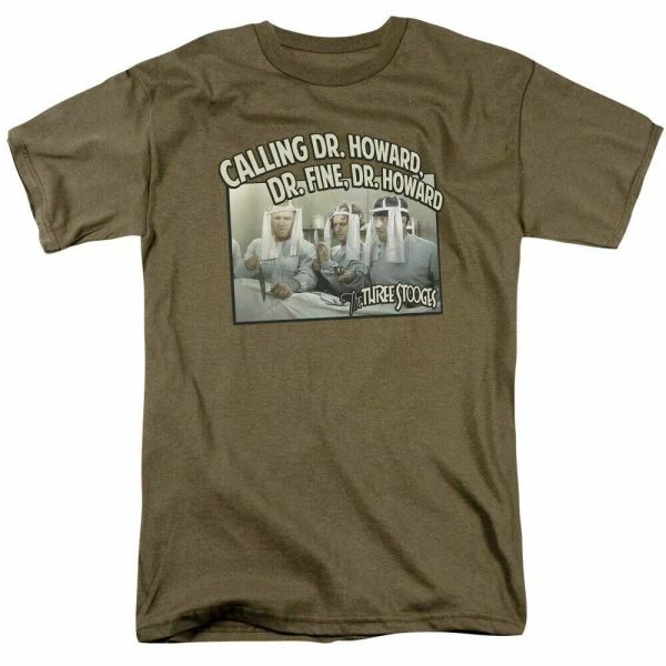 the three stooges doctor t shirt mens licensed moe larry curly tee safari green, White;black
the three stooges doctor t shirt mens licensed moe larry curly tee safari green, White;black